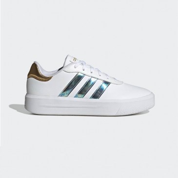 Adidas Court Platform Ανδρικά Sneakers Cloud White / Matte Gold (HQ7156)