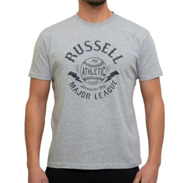 Russell Athletic Ανδρικό T-shirt Γκρι με Στάμπα (A3029-1-091)