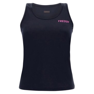 Freddy Γυναικείο Αθλητικό Μπλουζάκι Μαύρο (S3WSFK1-NF111)