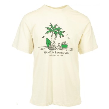 Franklin & Marshall Ανδρικό T-shirt Κοντομάνικο Μπεζ (JM-3260-027)
