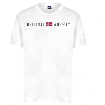 Norway Ανδρική κοντομάνικη μπλούζα Λευκό Με Λογότυπο (836011)