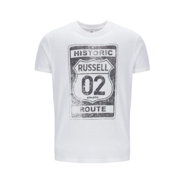 Russel Athletic Ανδρικό Αθλητικό T-Shirt Λευκό (A4-047-1)